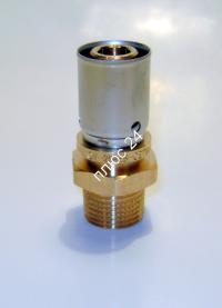 Соединение прямое прес. 20 x 2,5мм x R1/2 НР, бронза/нерж. сталь OVENTROP